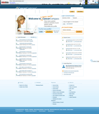 CancerCompass archival homepage screenshot