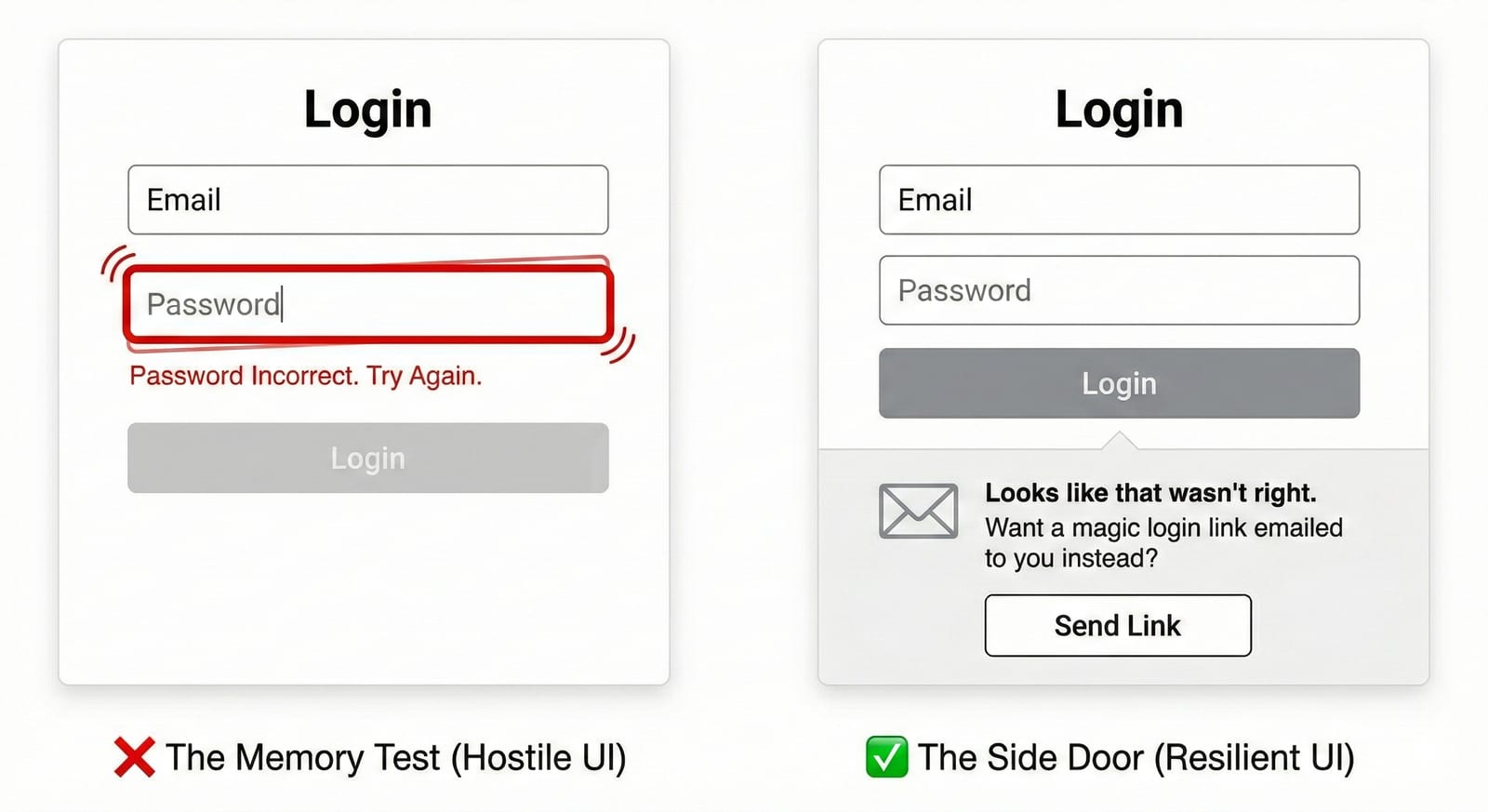 Login loop — The Memory Test versus The Key