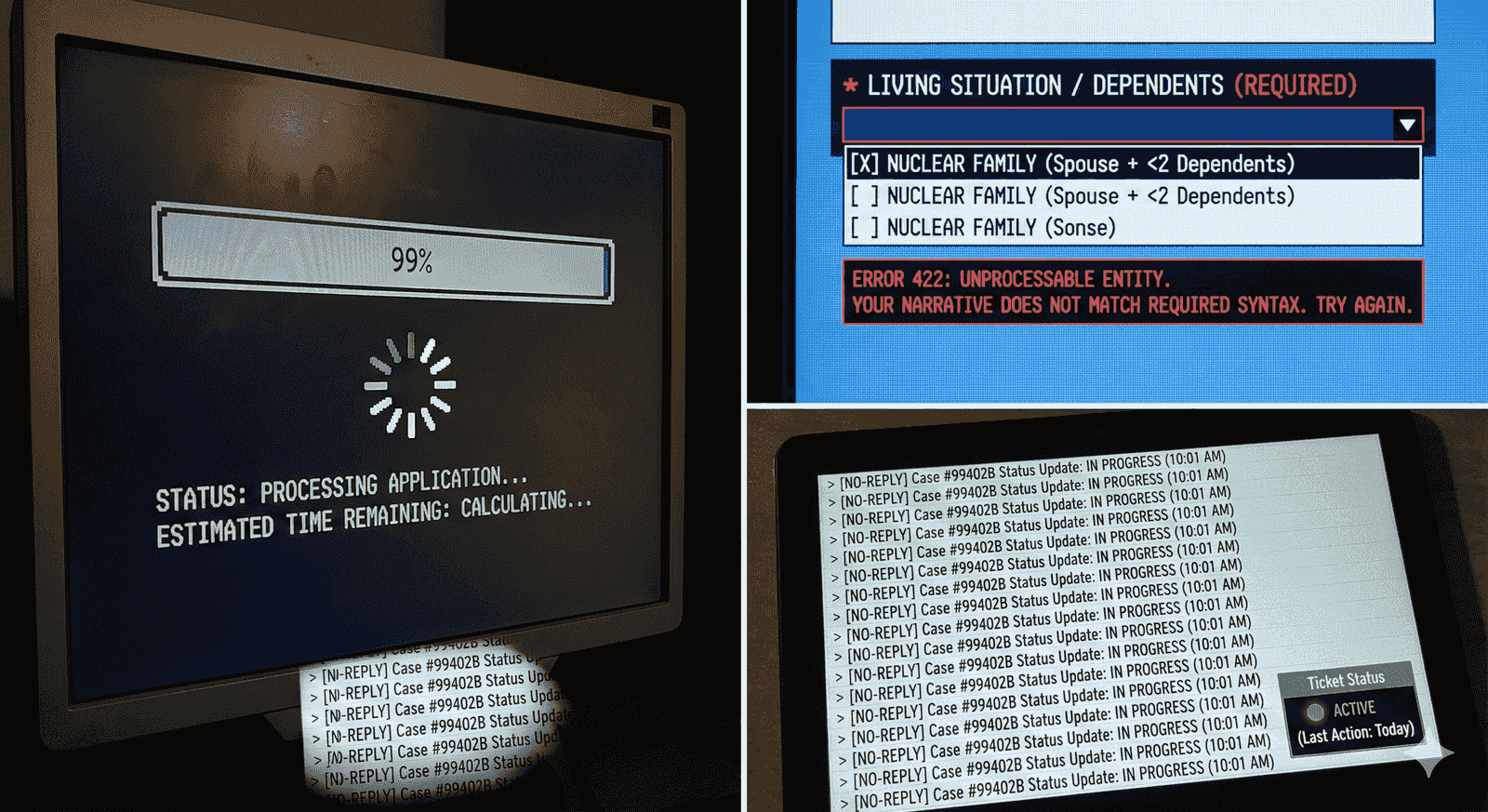 The politics of non-decision — a triptych visualizing digital bureaucracy